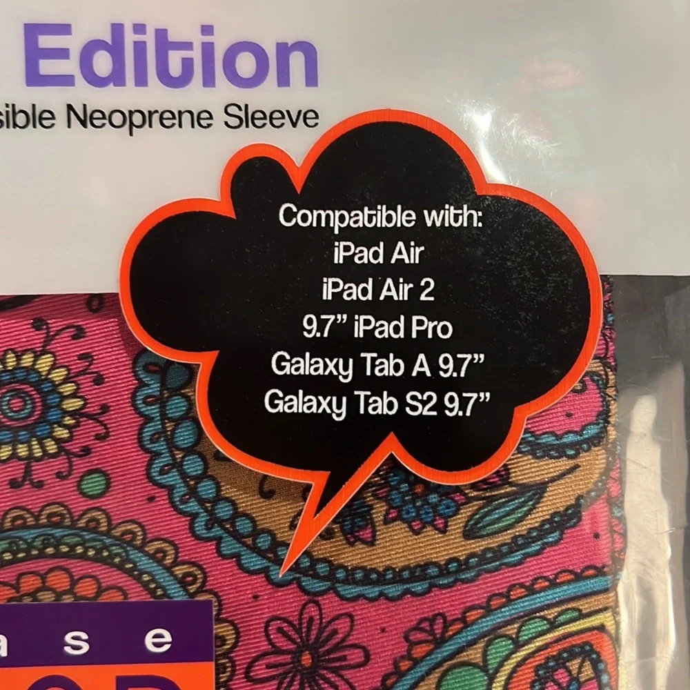SL8 Paisley Multi-Reversible Neoprene Tablet Sleeve